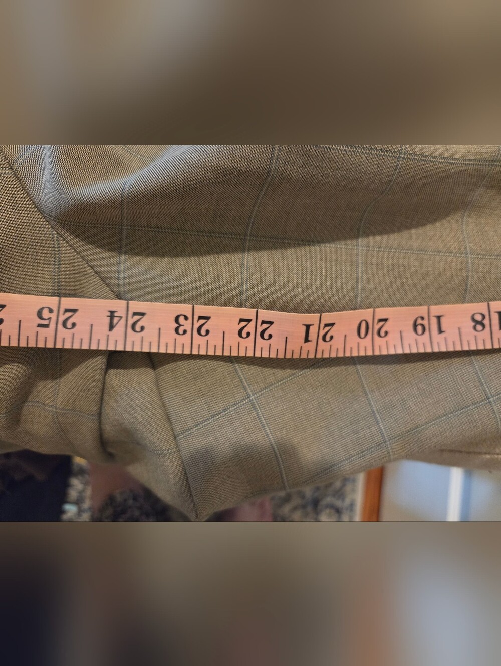 Talbots Petites Pleated Ankle Plaid Dress Pants - Beige - Picture 12 of 13